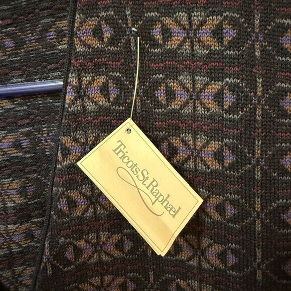 VTG Tricots St Raphael 100% Pure Virgin Wool Mens Button Down Sweater Ve… - Picture 4 of 14